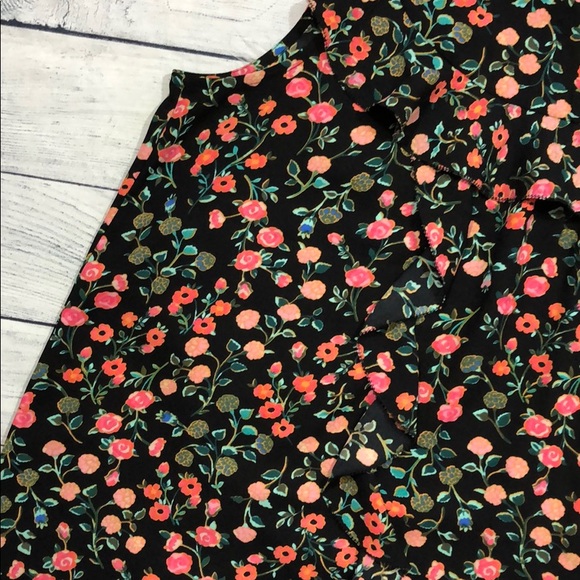 Kate Spade Floral Ruffle Babydoll Blouse - Picture 4 of 8